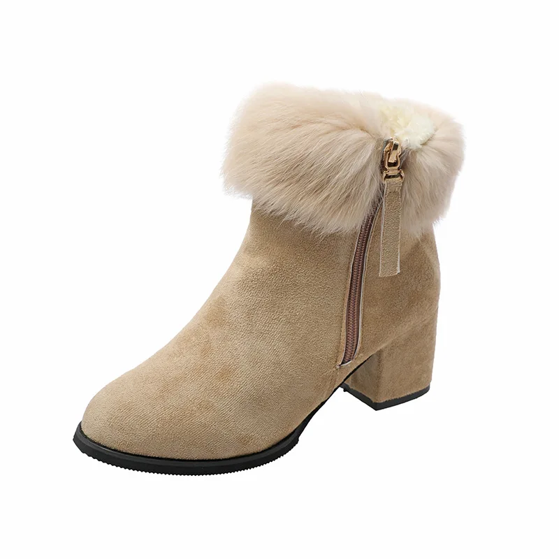 2019 Europe and the United States plus velvet Martin boots thick with fashion wild women's booties beige 0220
2019 Europe and the United States plus velvet Martin boots thick with fashion wild women's booties beige 0220