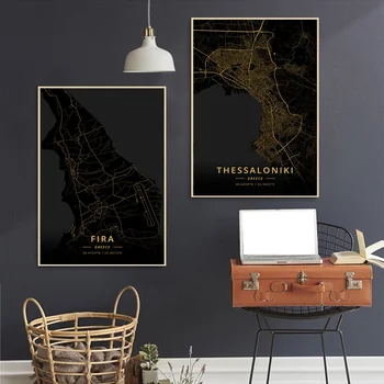 Thessaloniki Fira Greece City Map Gold Map Canvas Art Print Wall Pictures for Living Room No Frame 
Thessaloniki Fira Greece City Map Gold Map Canvas Art Print Wall Pictures for Living Room No Frame