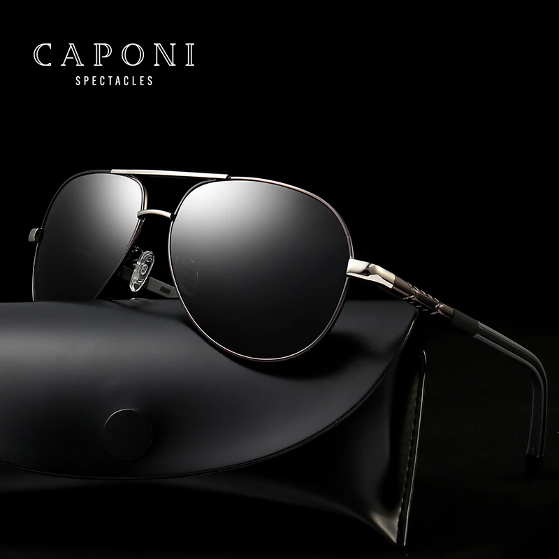 CAPONI Alloy Men Sunglasses Polarized Men Coating Mirror Glasses oculos Male Driving Shades Eyewear Accessories For Men 8725
CAPONI Alloy Men Sunglasses Polarized Men Coating Mirror Glasses oculos Male Driving Shades Eyewear Accessories For Men 8725