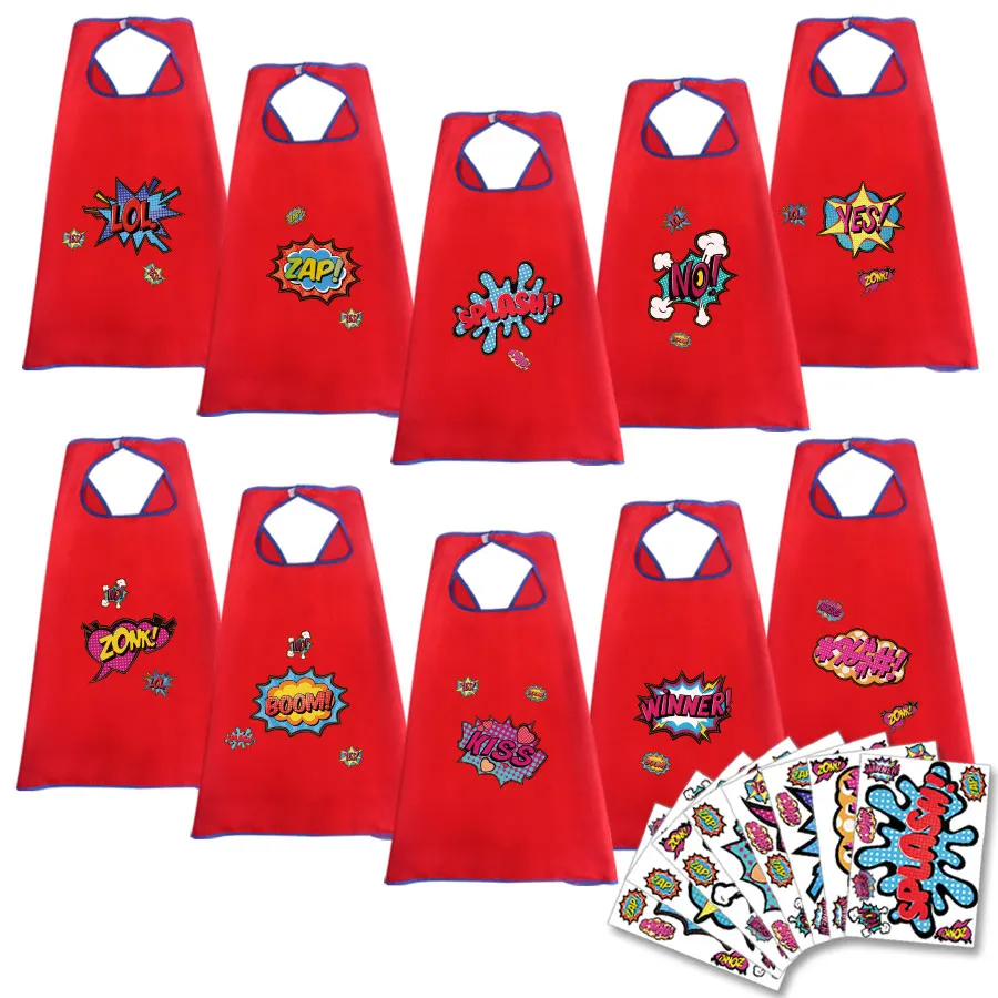 10 PCs SPECIAL 70*70 cm Red Capes And Masks Stickers Girls Kindergarten Graduation Costumes New Year's Children's Costume
10 PCs SPECIAL 70*70 cm Red Capes And Masks Stickers Girls Kindergarten Graduation Costumes New Year's Children's Costume