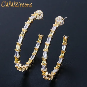 CWWZircons Top Quality Big Round Loop Shape Cubic Zircon Paved Yellow Gold Silver CZ Hoop Earrings for Women Jewelry CZ204
CWWZircons Top Quality Big Round Loop Shape Cubic Zircon Paved Yellow Gold Silver CZ Hoop Earrings for Women Jewelry CZ204
