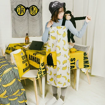Nordic style Cotton printing aprons yellow cartoon pattern Thickening apron for Baker Bar BBQ Work Wear 02
Nordic style Cotton printing aprons yellow cartoon pattern Thickening apron for Baker Bar BBQ Work Wear 02