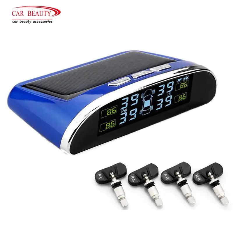 Wireless Digital LCD Display TPMS Car Tire Pressure Monitoring System Solar Charging Auto Alarm System With 4 Internal Sensors
Wireless Digital LCD Display TPMS Car Tire Pressure Monitoring System Solar Charging Auto Alarm System With 4 Internal Sensors