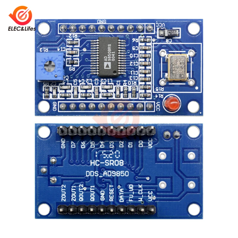 Active AD9850 DDS Signal Generator Module 0-40MHz adjuastable duty cycle 2 Sine 2 Square Wave Low-pass filter Crystal Oscillator
Active AD9850 DDS Signal Generator Module 0-40MHz adjuastable duty cycle 2 Sine 2 Square Wave Low-pass filter Crystal Oscillator