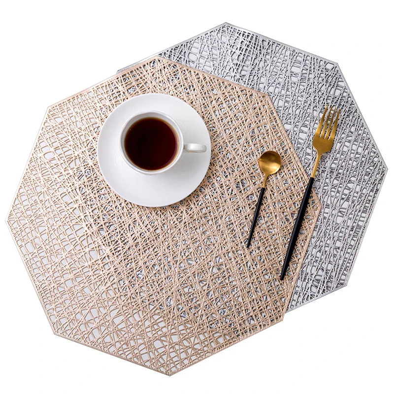 Creative Placemat Dinner Table Heat-insulated Pad Waterproof Octagonal Hollow Place Mats Home Decor
Creative Placemat Dinner Table Heat-insulated Pad Waterproof Octagonal Hollow Place Mats Home Decor