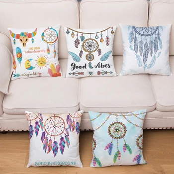 Boho Style Decor Cushions Covers Super Soft Short Plush Pillowcase Bohemia Wind Chimes Feather Print Cushion Cover Pillows Case
Boho Style Decor Cushions Covers Super Soft Short Plush Pillowcase Bohemia Wind Chimes Feather Print Cushion Cover Pillows Case