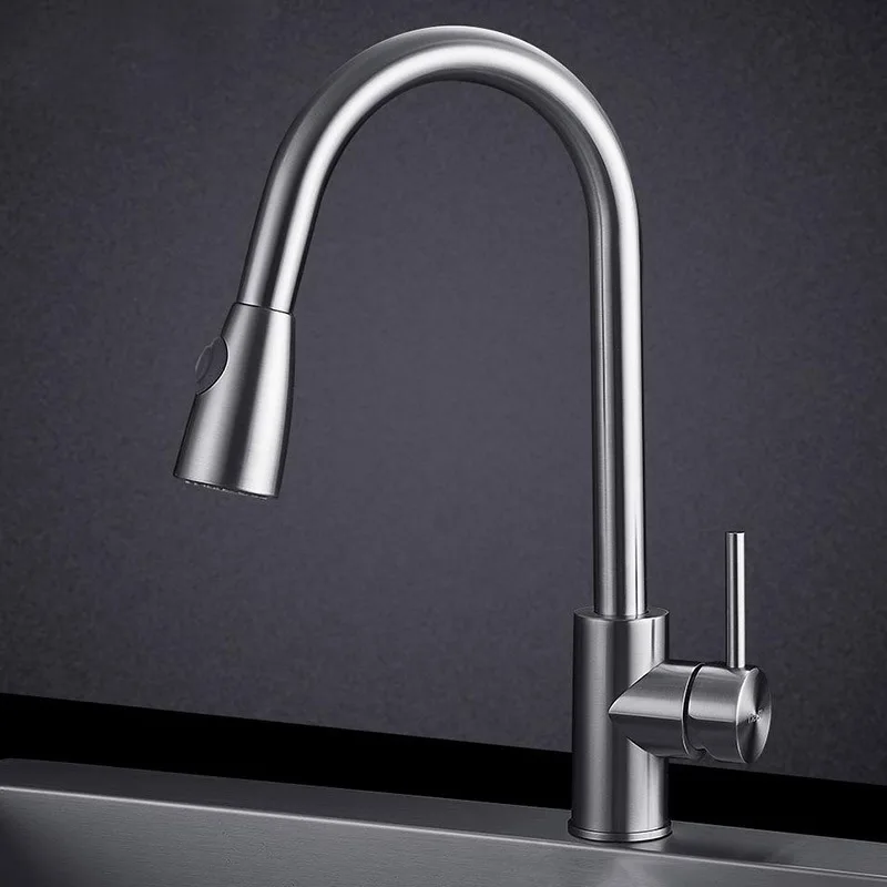 304 Stainless Steel Drawing Kitchen Rotary Faucet Washing Basin Tank Drawing Cold-hot Mixed Faucet Manufacturer pull out tap
304 Stainless Steel Drawing Kitchen Rotary Faucet Washing Basin Tank Drawing Cold-hot Mixed Faucet Manufacturer pull out tap