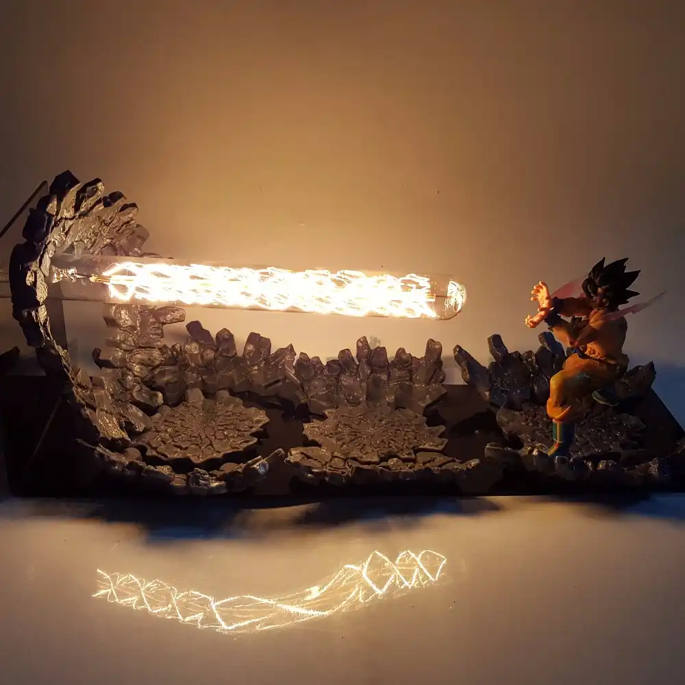 Dragon Ball Z Son Goku Triple Kaiouken Diy Led Night Lights Anime Dragon Ball Z Dbz Led Table Lamp Son Goku Action Figure Doll Aliexpress
