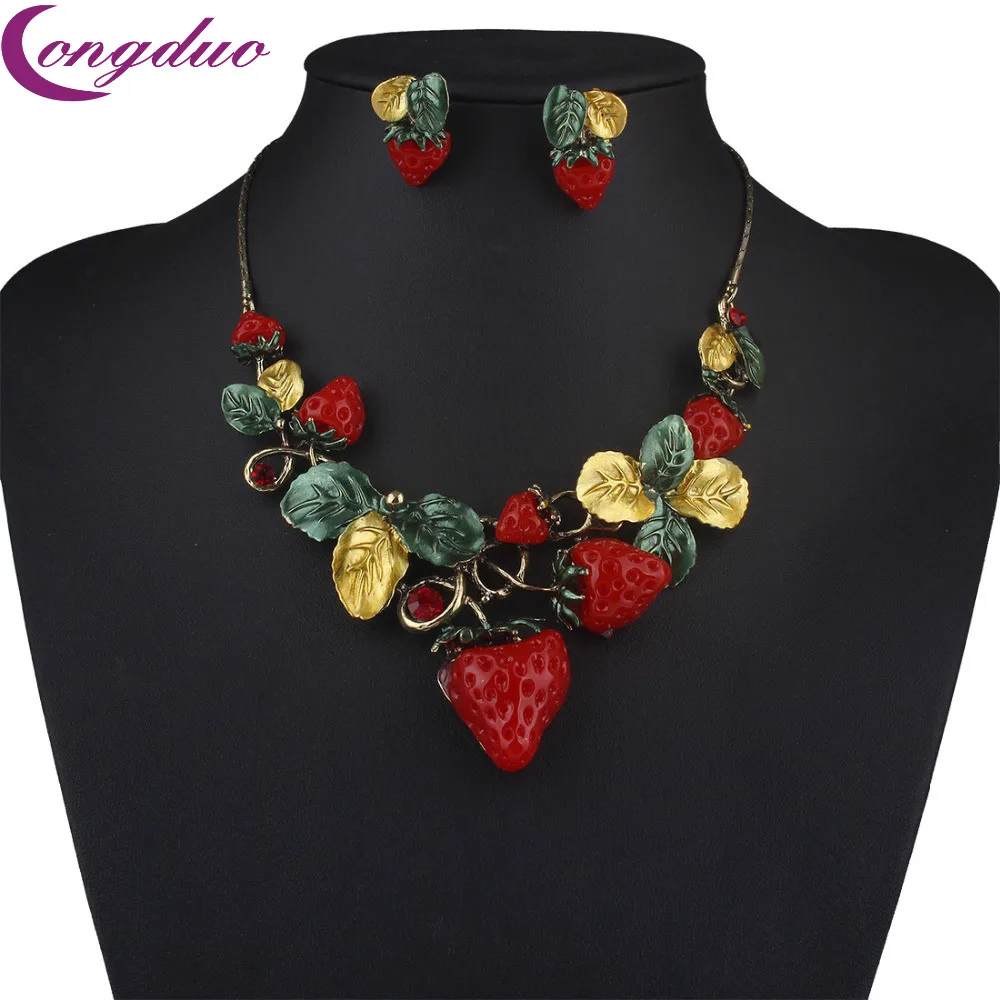 Fashion Berries Stud Earrings Women Statement Necklace Enamel Jewelry Set Leaf Crystal Resin Jewelry Sets Nickel Free Duftgold
Fashion Berries Stud Earrings Women Statement Necklace Enamel Jewelry Set Leaf Crystal Resin Jewelry Sets Nickel Free Duftgold