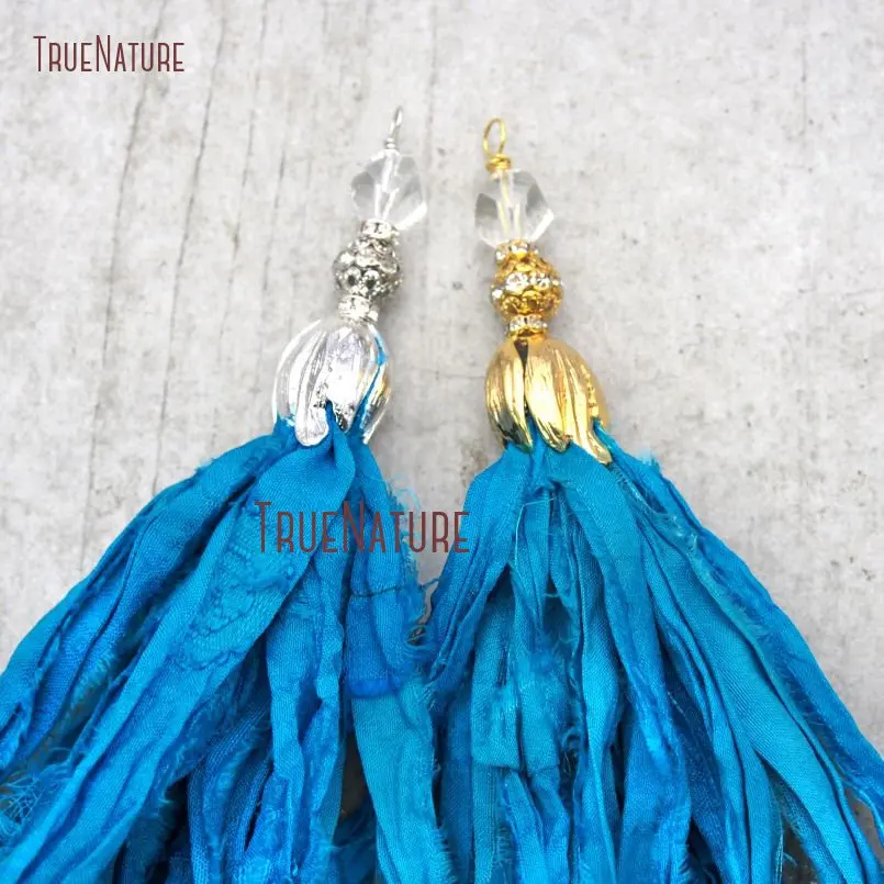 20180518-PM14658-Latest Tulip Tassel Pendant Blue Sari Silk Tassel Pendant Online_5