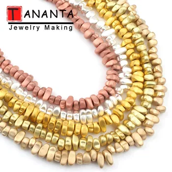 Irregular Matte Gold Silver Plated Hematite Spacer Flat Chips Natural Stone Beads For Jewelry Making DIY Necklace Bracelet 15''
Irregular Matte Gold Silver Plated Hematite Spacer Flat Chips Natural Stone Beads For Jewelry Making DIY Necklace Bracelet 15''