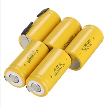 

High quality !5 pcs Sub C SC battery 1.2V 2200 mAh Ni-Cd NiCd Rechargeable Battery 4.25CM*2.2CM