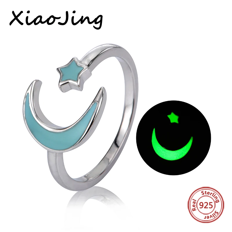 2018 new arrival moon&stars glowing adjustable open size ring 925 sterling silver diy European fashion jewelry making for girl
2018 new arrival moon&stars glowing adjustable open size ring 925 sterling silver diy European fashion jewelry making for girl