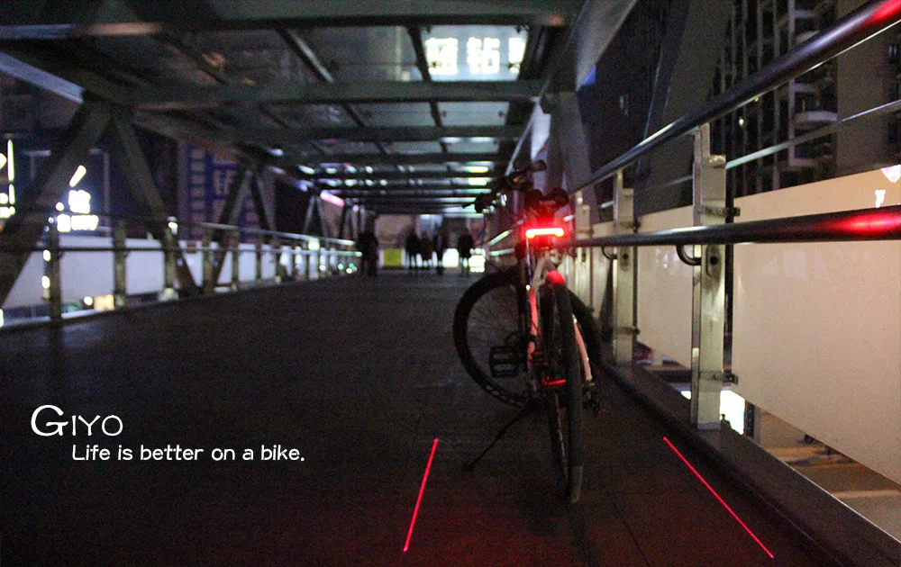 GIYO Battery Pack Bicycle Light USB Rechargeable Mount Bicycle Lamp Rear Tail Light Led Turn Signals Cycling Light Bike Lantern