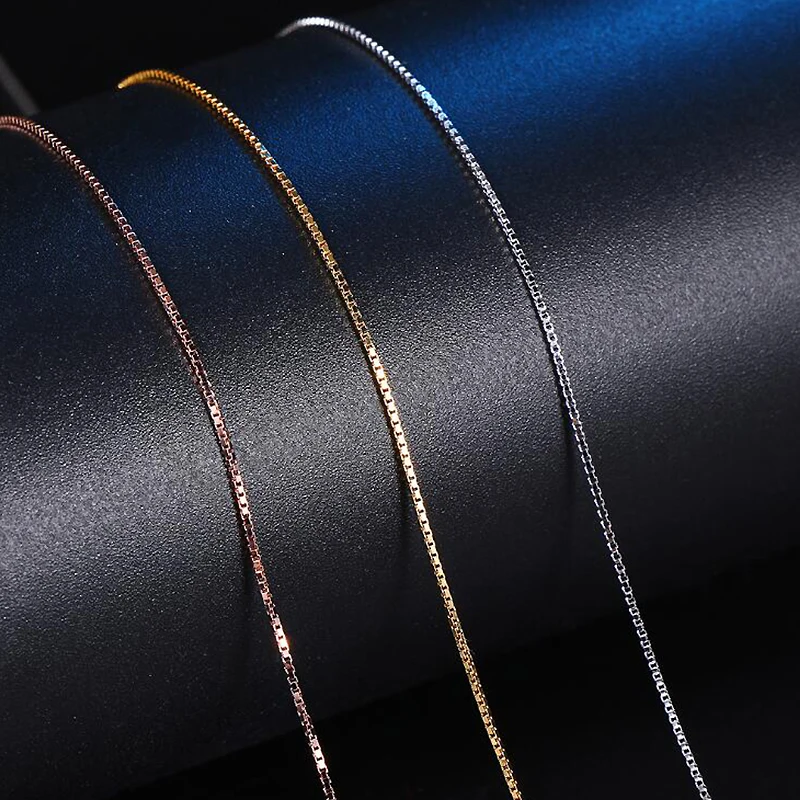 Ruifan 40/45/40+5cm Length Gold/Silver/Rose Gold Color 925 Sterling Silver Necklace Women's Box Chain Necklaces Jewelry YNC086
Ruifan 40/45/40+5cm Length Gold/Silver/Rose Gold Color 925 Sterling Silver Necklace Women's Box Chain Necklaces Jewelry YNC086