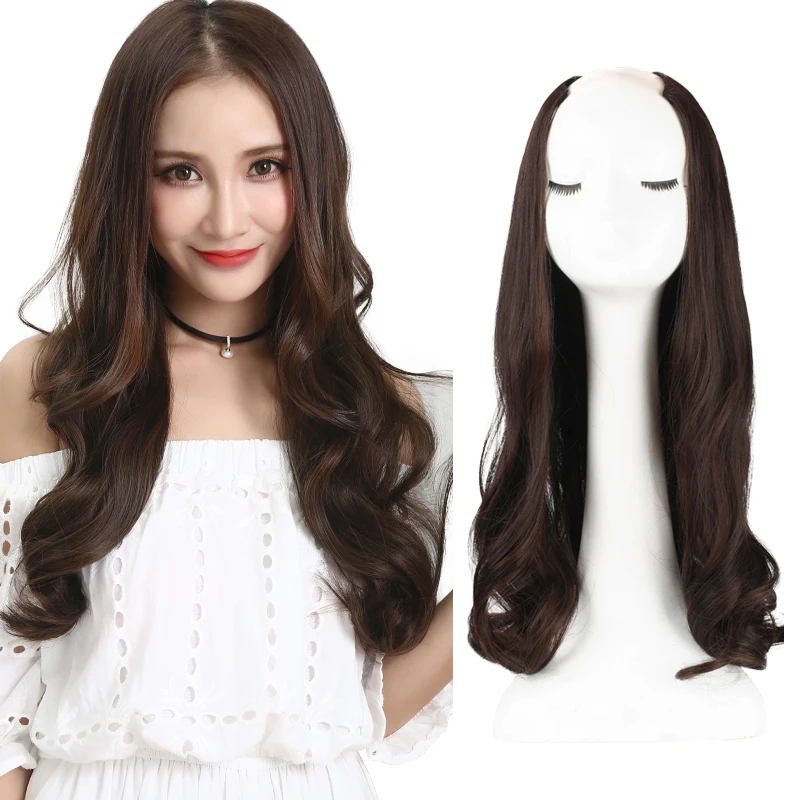 SARLA Long Curly U Part Half Wig Invisible Blonde Synthetic 22" 3/4 Wig for Women Natural Clip in Hair Extension Brown Wig UW012
SARLA Long Curly U Part Half Wig Invisible Blonde Synthetic 22" 3/4 Wig for Women Natural Clip in Hair Extension Brown Wig UW012