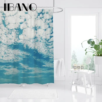 IBANO Blue Sky Shower Curtain Waterproof Polyester Fabric Bath Curtain For The Bathroom Decoration With 12pcs Hooks
IBANO Blue Sky Shower Curtain Waterproof Polyester Fabric Bath Curtain For The Bathroom Decoration With 12pcs Hooks