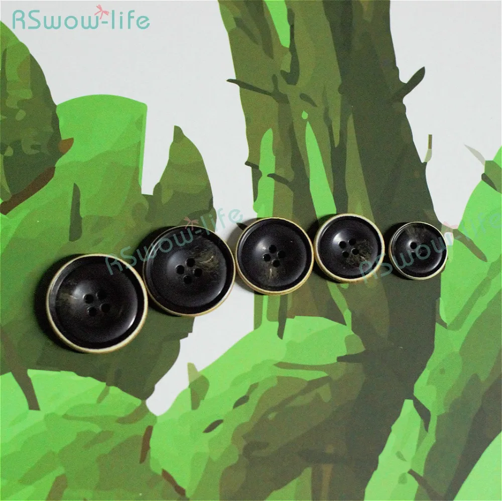 20pcs High-Grade Environmental Protection Urea Button Round Retro Black Decorative Suit 4-Holes Knitted Shirt Windbreakers Jeans
20pcs High-Grade Environmental Protection Urea Button Round Retro Black Decorative Suit 4-Holes Knitted Shirt Windbreakers Jeans