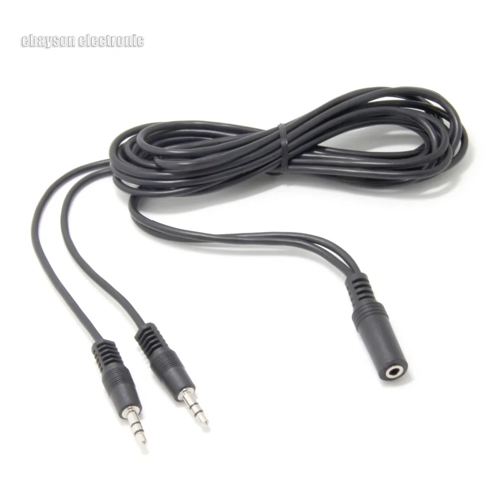 Фото 6ft 3.5mm Stereo Female to 2-Male Y-Splitter Audio Cable | Электроника
