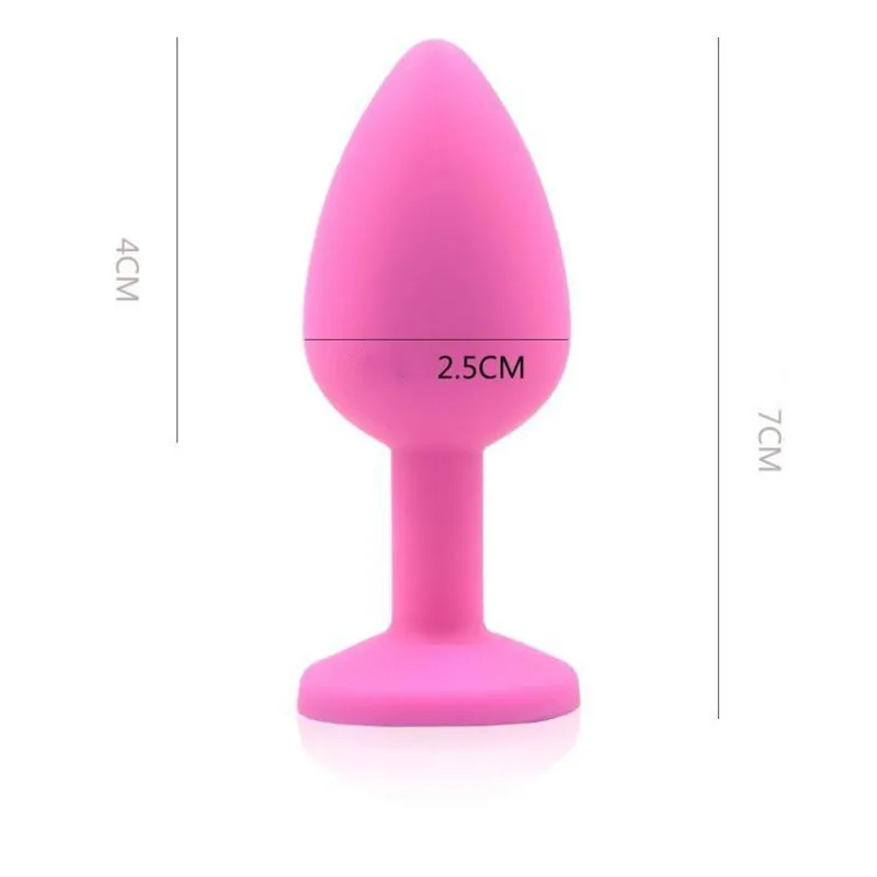 Anal Plug Mini Anal Sex Toys for Woman Men G-spot Stimulator Silicone Anal Butt Plug Crystal Jewelry Booty Beads Sex Products 2
