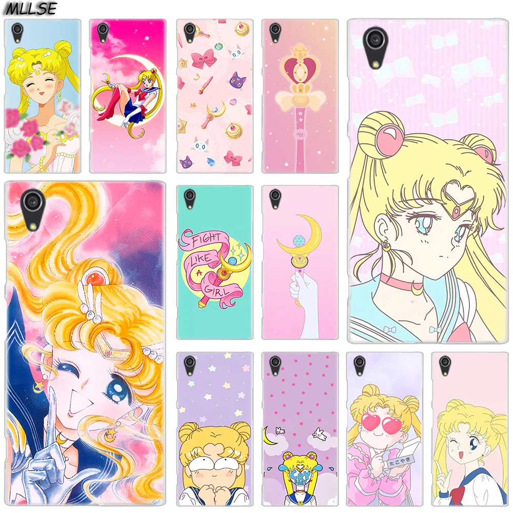 

MLLSE Anime Sailor Moon Fashion Case Cover for Sony Xperia M4Aqua M5 E5 X XA XA1 XA2 Plus XA3 XZ XZ1 XZ2 Compact Z5 L1 L2 L3 Hot