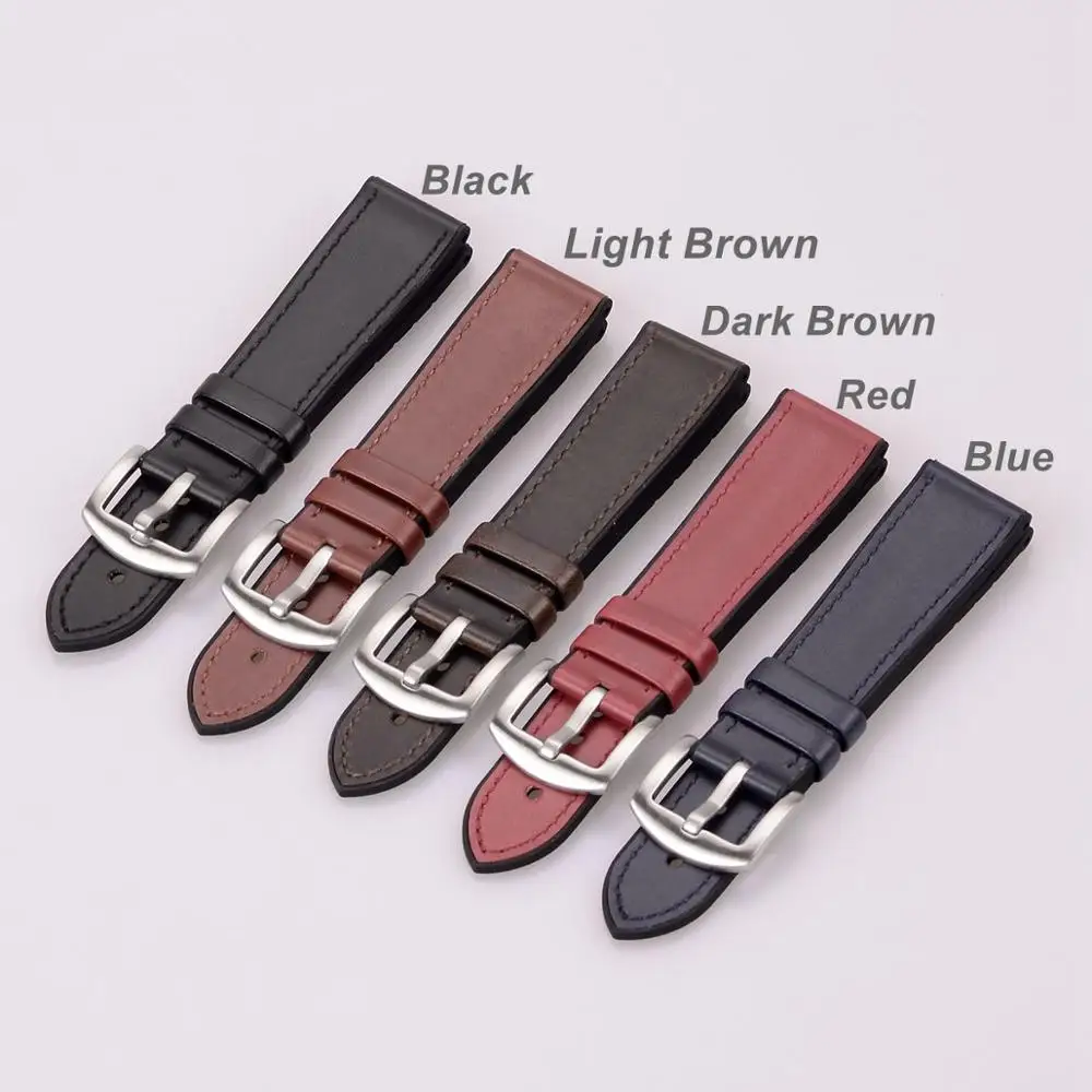 EACHE Newest Design Oil Tan Leather&Silicone Watchband watch strap For Man Watch 20mm 22mm Brown Black Red Blue
EACHE Newest Design Oil Tan Leather&Silicone Watchband watch strap For Man Watch 20mm 22mm Brown Black Red Blue
