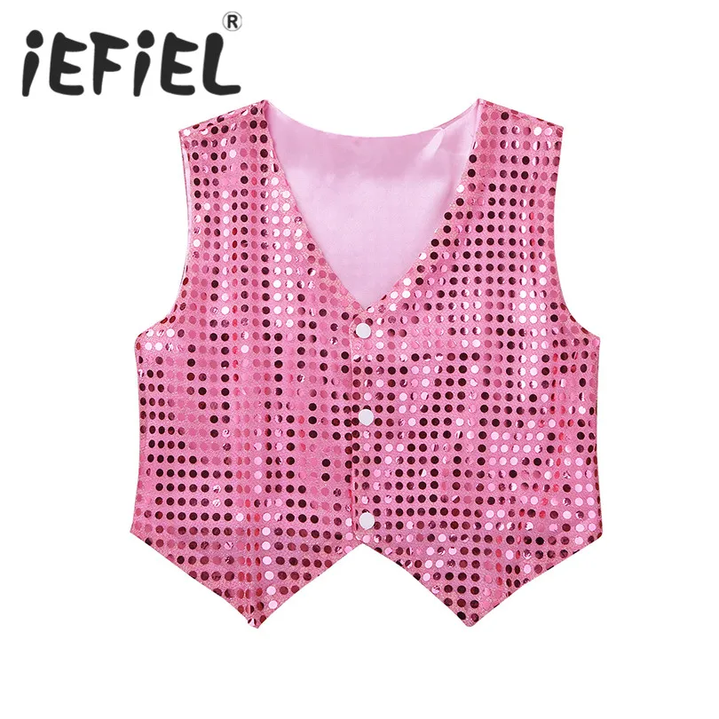 Boys Party Vest Kids Dance Waistcoat Show Costumes Modern Dancewear Sequined Vest Children Clothes for Choir Jazz Dance Perform
Boys Party Vest Kids Dance Waistcoat Show Costumes Modern Dancewear Sequined Vest Children Clothes for Choir Jazz Dance Perform
