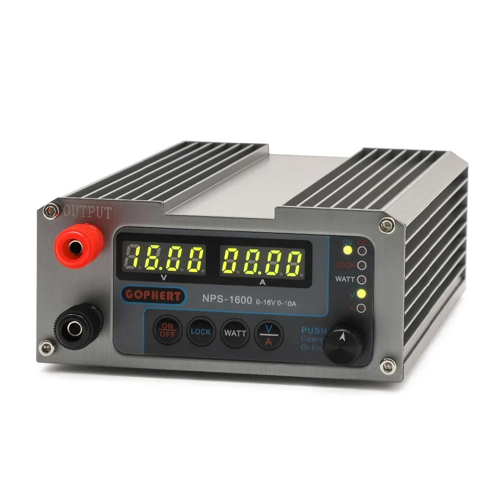 NPS-1600 0-16V0-10A adjustable DC regulated power supply Constant voltage current source small volume gophert
NPS-1600 0-16V0-10A adjustable DC regulated power supply Constant voltage current source small volume gophert