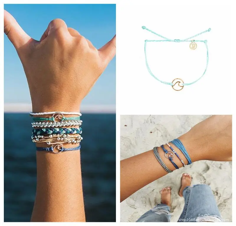 Bohemian Beach Wave Bracelets Fashion Adjustable Weave Rope Chain Charm Bracelet Women Fashion Party Jewelry Accessories
Bohemian Beach Wave Bracelets Fashion Adjustable Weave Rope Chain Charm Bracelet Women Fashion Party Jewelry Accessories