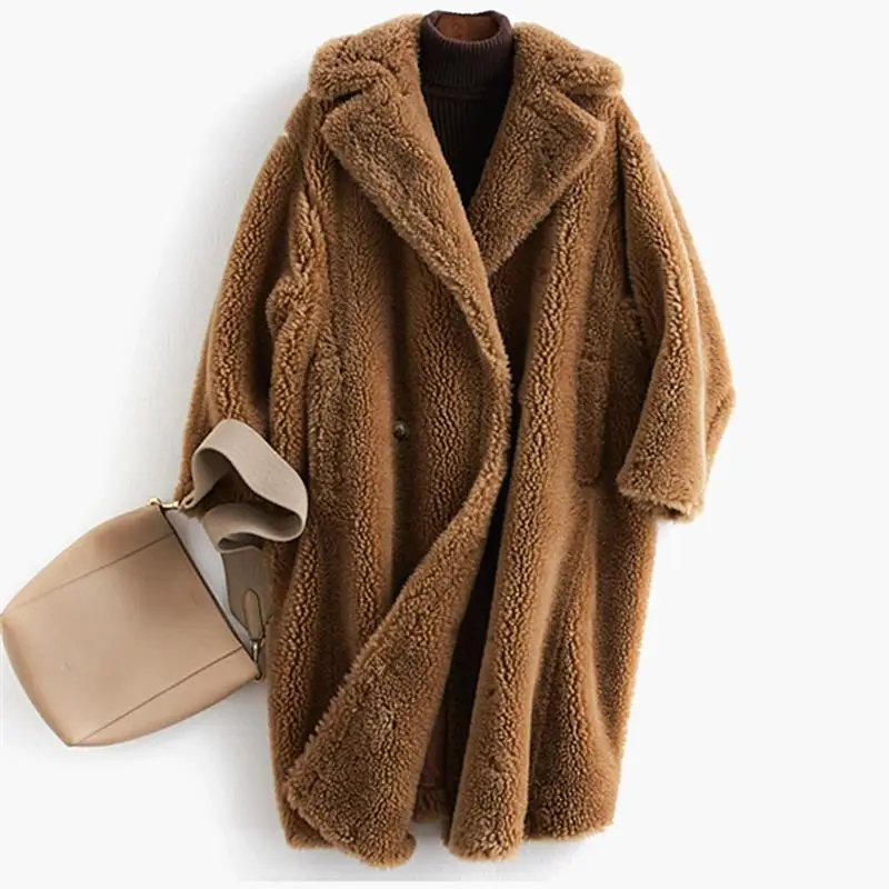 JF0447 Women's Real Wool Teddy Coat Fashion Style Winter Thick Warm Long Coat 100% Natural Fur Coat
JF0447 Women's Real Wool Teddy Coat Fashion Style Winter Thick Warm Long Coat 100% Natural Fur Coat