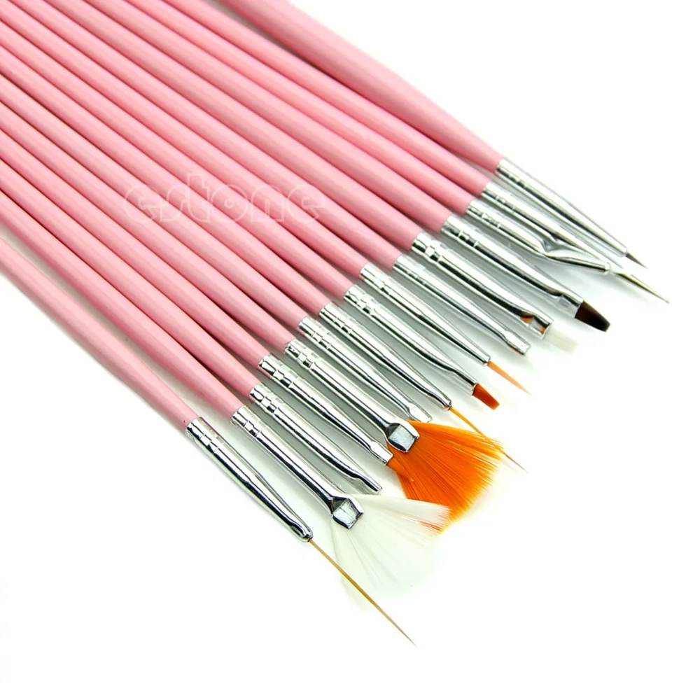 15 Pcs Nail Art Acrylic UV Gel Design Brush Set Painting Pen Tips Tools kit New 
15 Pcs Nail Art Acrylic UV Gel Design Brush Set Painting Pen Tips Tools kit New