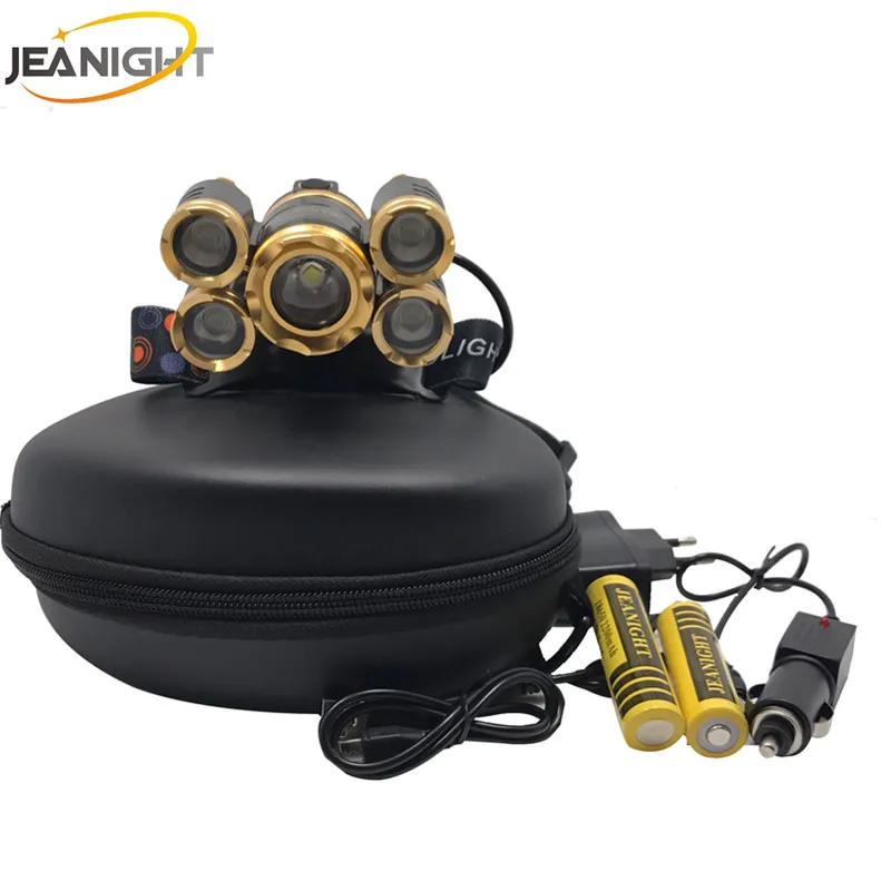 Zoomable 5*CREE T6 R5 18000LM Led Headlamp XM-L T6+Q5 Headlight led head Lantern Torch lamp Flashlight with 18650 Battery
Zoomable 5*CREE T6 R5 18000LM Led Headlamp XM-L T6+Q5 Headlight led head Lantern Torch lamp Flashlight with 18650 Battery