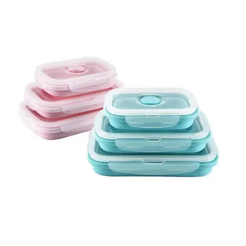 E-doo Collapsible Food Storage Folding Lunch Bento Box, 3 Packs Reusable Silicone Collapsible Containers
E-doo Collapsible Food Storage Folding Lunch Bento Box, 3 Packs Reusable Silicone Collapsible Containers