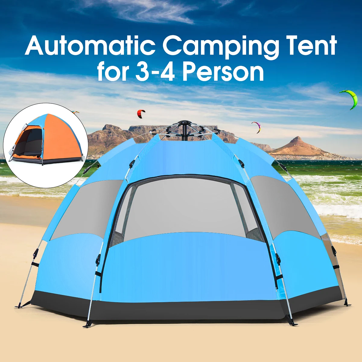 SGODDE Outdoor 3-4 Persons Automatic Camping Tent Waterproof Double Layer UV Beach Sunshade Canopy
SGODDE Outdoor 3-4 Persons Automatic Camping Tent Waterproof Double Layer UV Beach Sunshade Canopy