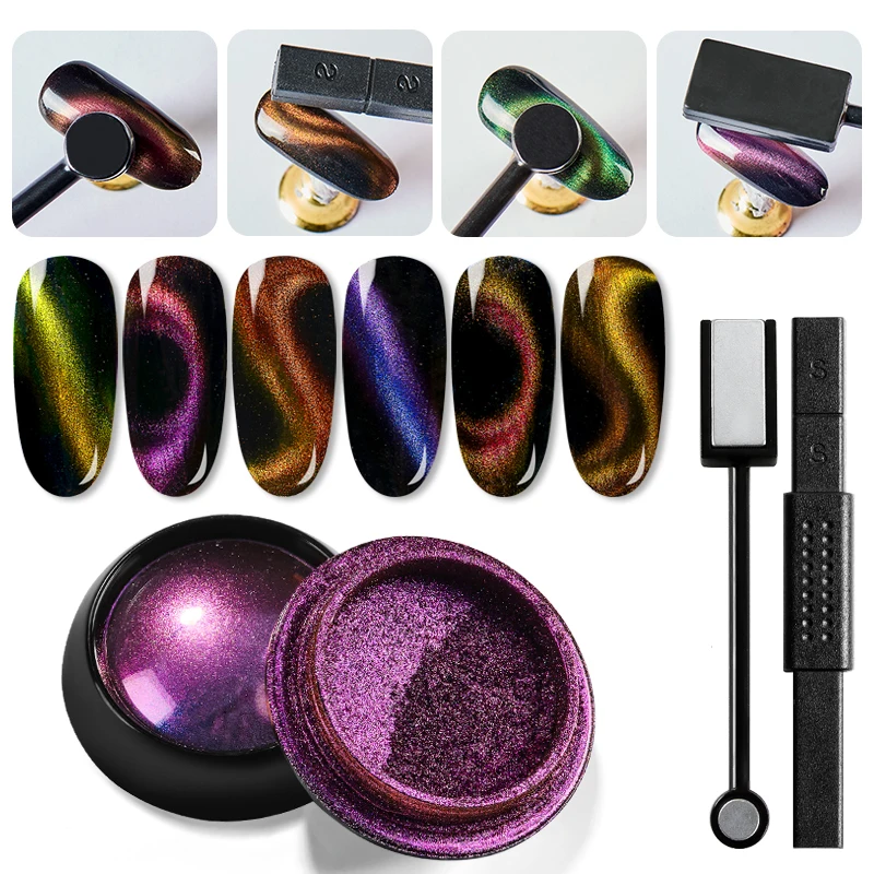 Mtssii 3D Nail Glitter Powder Cat Eye Effect Magic Mirror Dust With Dual ended Strong Magnet Stick for Nail UV Gel Polish Tools
Mtssii 3D Nail Glitter Powder Cat Eye Effect Magic Mirror Dust With Dual ended Strong Magnet Stick for Nail UV Gel Polish Tools