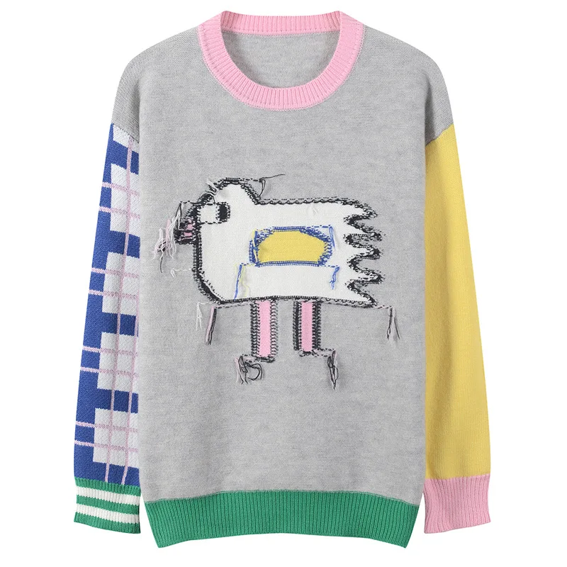women fall O-neck jumper cute bird pattern jacquard sweater long-sleeve casual pullovers fresh student knit top
women fall O-neck jumper cute bird pattern jacquard sweater long-sleeve casual pullovers fresh student knit top