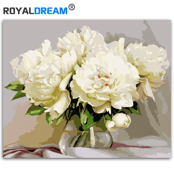 ROYALDREAM White Rosa multiflora Flowers DIY Painting By Numbers HandPainted Oil Painting On Canvas For Home Decor
ROYALDREAM White Rosa multiflora Flowers DIY Painting By Numbers HandPainted Oil Painting On Canvas For Home Decor