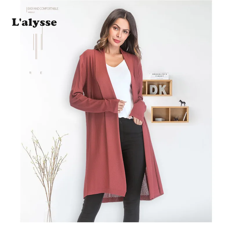 LALYSSE Autumn Sweater Women Knitted Thin Openwork Cardigans Outwear Coat Streetwear Female Solid Color Drape Cardigan Shawl
LALYSSE Autumn Sweater Women Knitted Thin Openwork Cardigans Outwear Coat Streetwear Female Solid Color Drape Cardigan Shawl