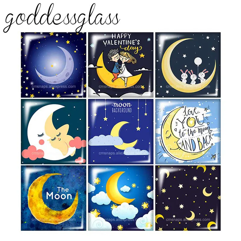 Cartoon Good night 10pcs mixed 12mm/20mm/25mm/30mm Square photo glass cabochon demo flat back Making findings
Cartoon Good night 10pcs mixed 12mm/20mm/25mm/30mm Square photo glass cabochon demo flat back Making findings