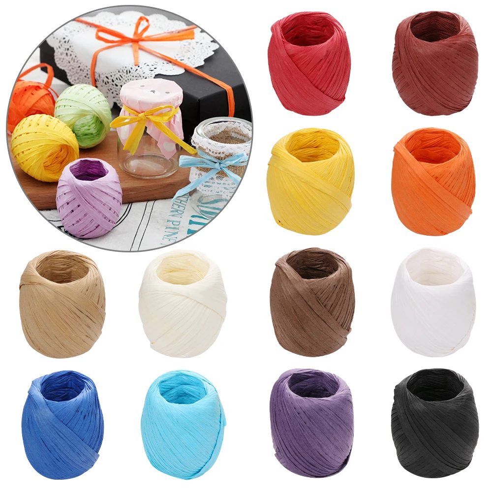 16 Colors 20m/roll DIY Raffia Ribbon Cord Rope For Palm Packaging Paper Rope Gift Box Packing Crafts Wedding Party Decorations
16 Colors 20m/roll DIY Raffia Ribbon Cord Rope For Palm Packaging Paper Rope Gift Box Packing Crafts Wedding Party Decorations