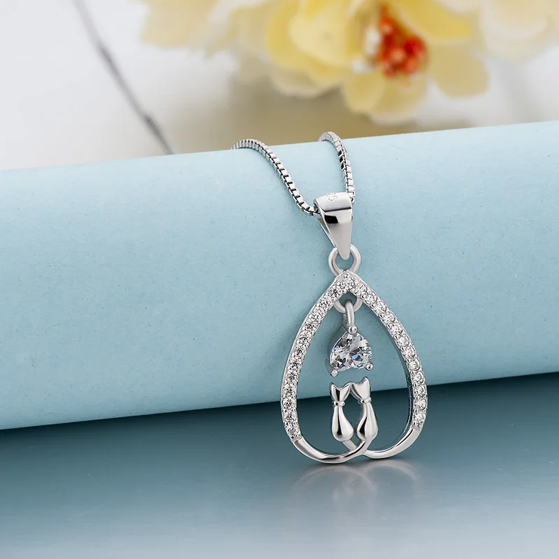 Фото Ожерелье из стерлингового серебра Подвеска для женщин ювелирное изделие кулон в