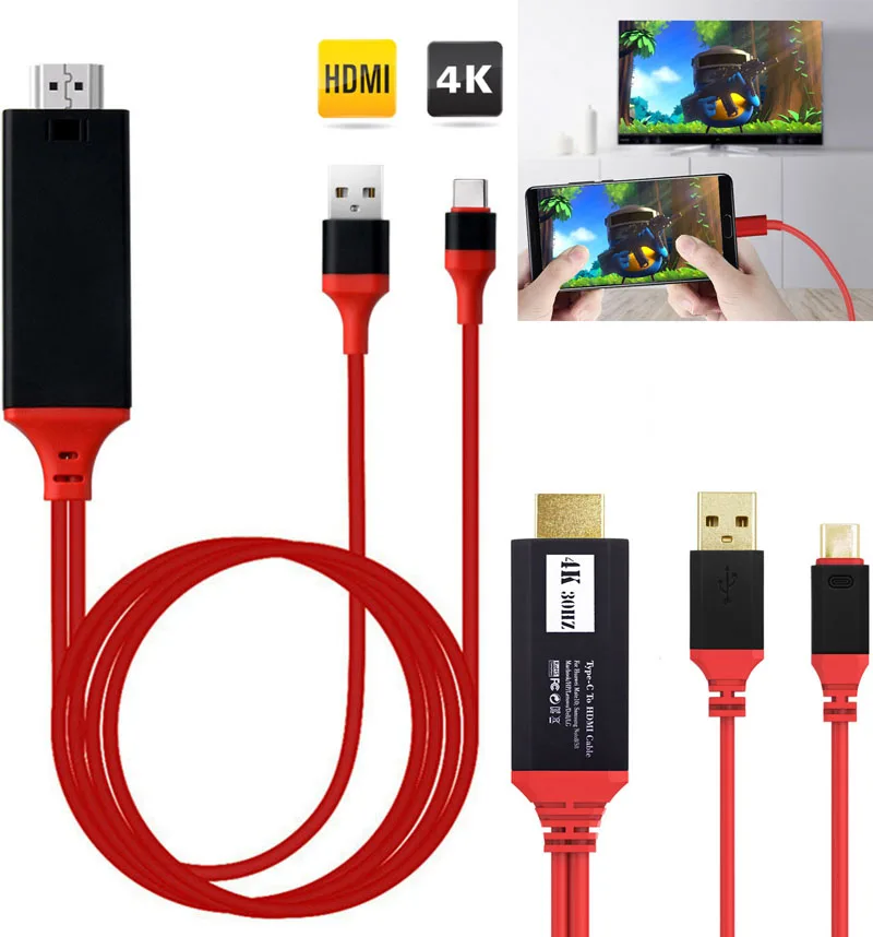 4K USB Type C HDMI Video Cable Adapter for Huawei P20 P30 Pro Macbook Samsung S8+ S9+ S10+ Note10+ LG G5 Phone to TV Projector
4K USB Type C HDMI Video Cable Adapter for Huawei P20 P30 Pro Macbook Samsung S8+ S9+ S10+ Note10+ LG G5 Phone to TV Projector