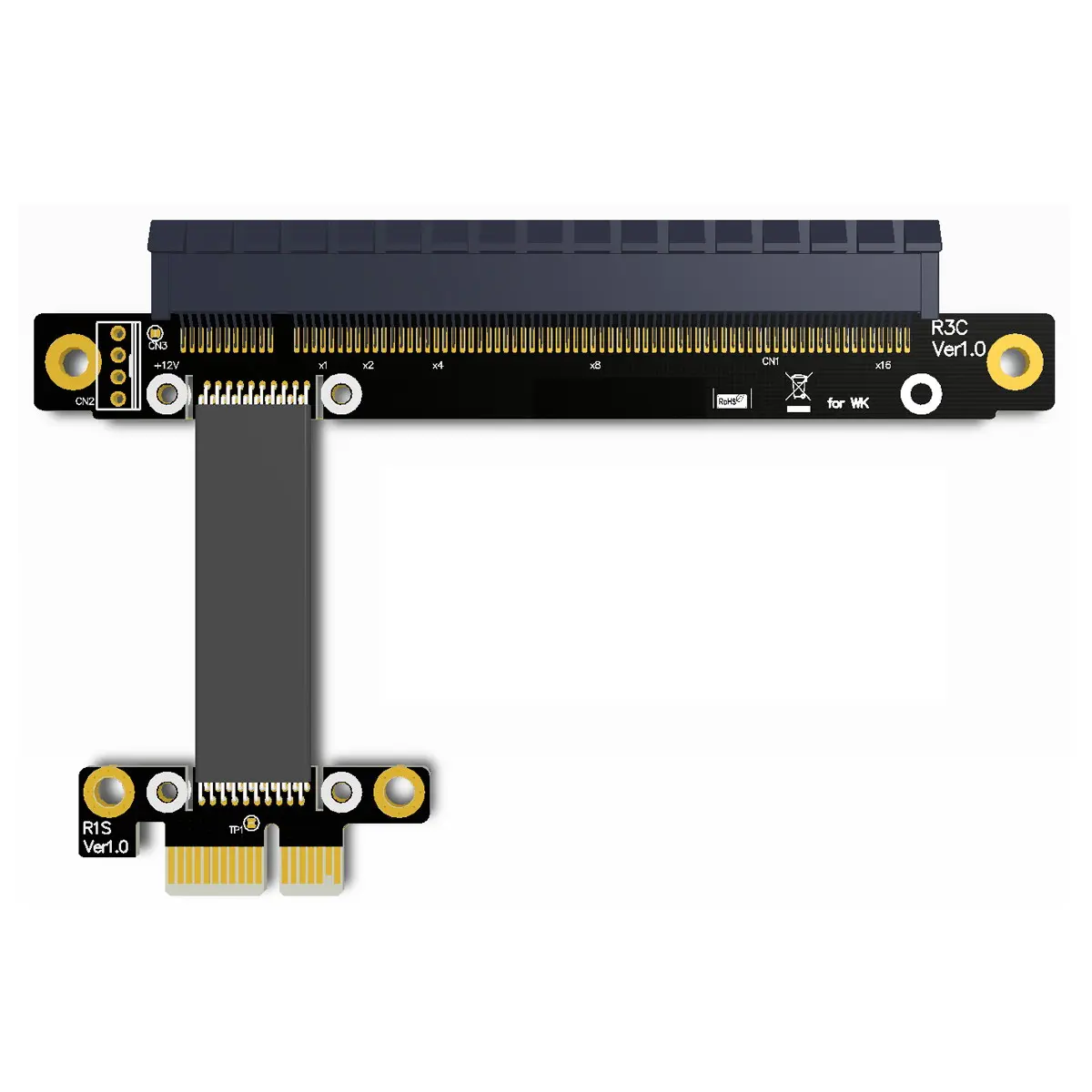 

Xiwai PCI-E Gen3.0 1x To 16x Riser Cable 30cm 40cm 50cm 60cm PCI-Express PCI-E X16 Extender Right Angled Elbow Design