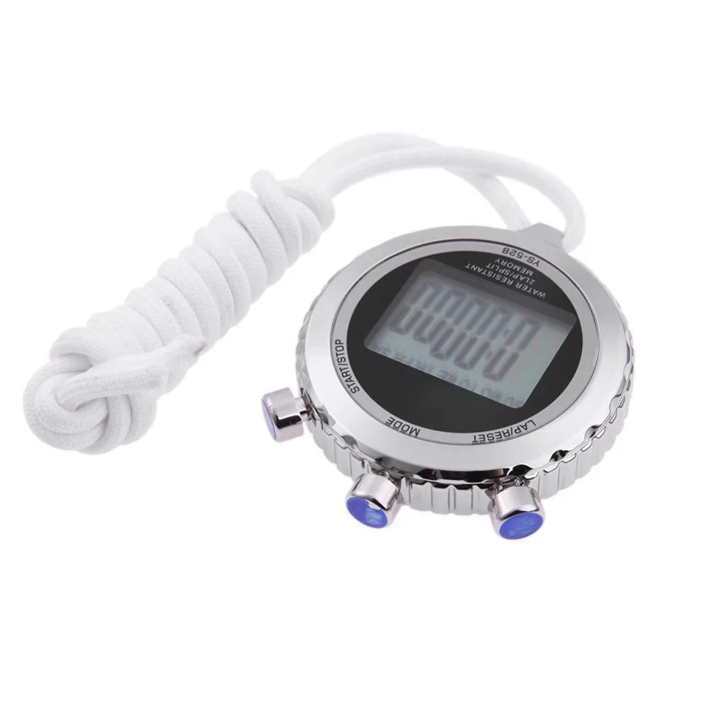 Fashion LCD Digital Antimagnetic Metal Waterproof Sports Counter Timer Stopwatch