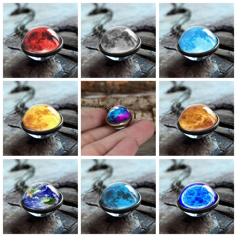 2019 New Design Galaxy Double Sided Pendant Chain Necklace Moon Earth Galaxy Glass Pendant Art Picture Handmade Necklaces
2019 New Design Galaxy Double Sided Pendant Chain Necklace Moon Earth Galaxy Glass Pendant Art Picture Handmade Necklaces