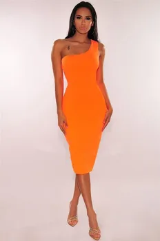 High Quality Orange One Shoulder Knee Length Bodycon Rayon Bandage Dress Evening Party Cute Dress
High Quality Orange One Shoulder Knee Length Bodycon Rayon Bandage Dress Evening Party Cute Dress