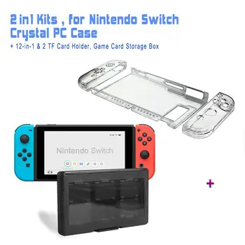 NS NX Accessories Split Crystal PC Case + 12-in-1 & 2 TF and Game Card Storage Holder, All for Nintendo Switch
NS NX Accessories Split Crystal PC Case + 12-in-1 & 2 TF and Game Card Storage Holder, All for Nintendo Switch