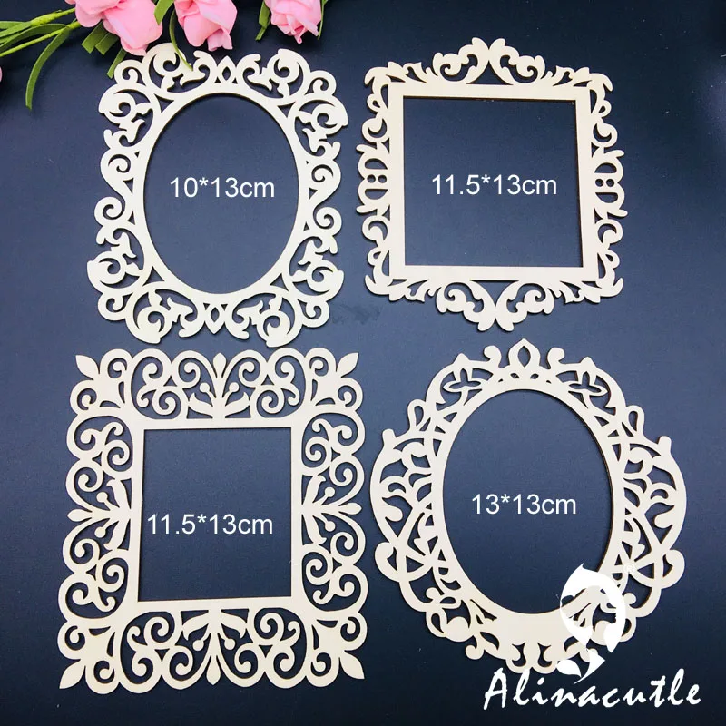 4pc lace border frame Natural laser Wood Chips Embellishments Scrapbooking Crafts Handmade card Art Album Alinacraft
4pc lace border frame Natural laser Wood Chips Embellishments Scrapbooking Crafts Handmade card Art Album Alinacraft