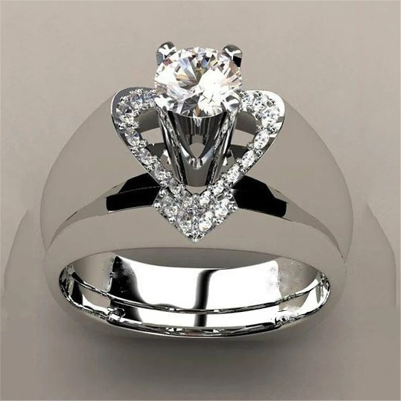 Fashion Princess Cut White Zircon Silver Color Engagement Ring Luxury Hollow Out Heart Wedding Rings Party Rings Jewelry Z3X370
Fashion Princess Cut White Zircon Silver Color Engagement Ring Luxury Hollow Out Heart Wedding Rings Party Rings Jewelry Z3X370