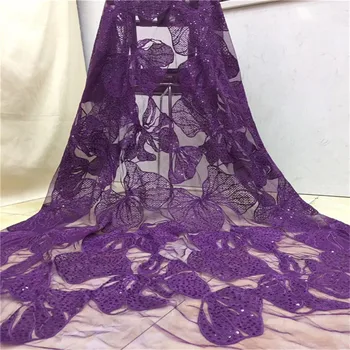 African Lace Fabric 2019 white purple sequins High Quality Swiss Voile Lace Embroidery Fabric With 3d Flower French Lace Fabric
African Lace Fabric 2019 white purple sequins High Quality Swiss Voile Lace Embroidery Fabric With 3d Flower French Lace Fabric